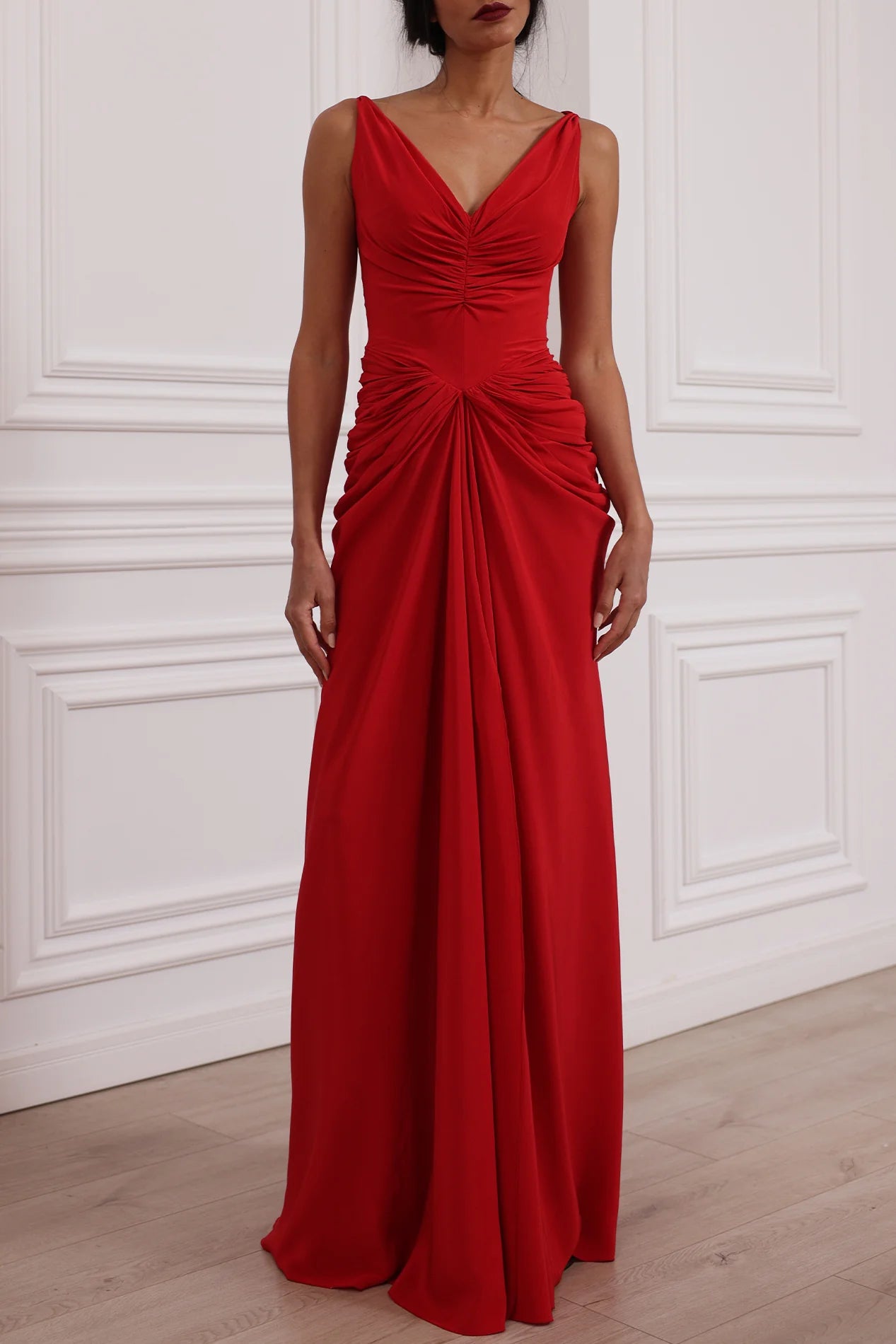 Valeria Silk Draped Gown