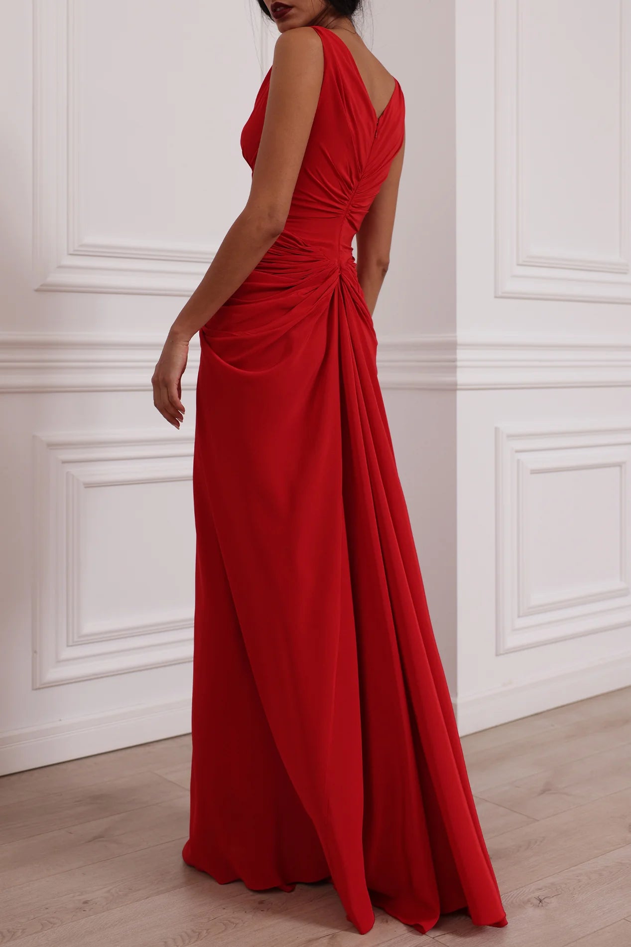Valeria Silk Draped Gown